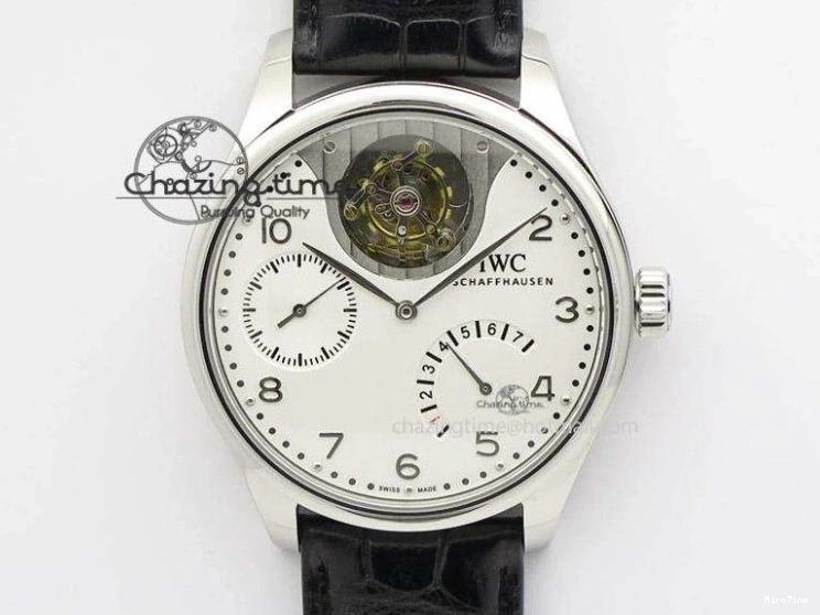 MIROTIME 0316 ZeroBulk Portuguese Real PR IW500715 SS AZF 1:1 Best Edition White Blue Dial on Blue Leather Strap A 7034